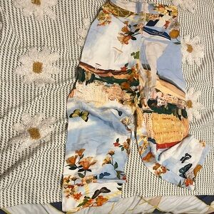 Handmade pants from India butterfly tuscany print